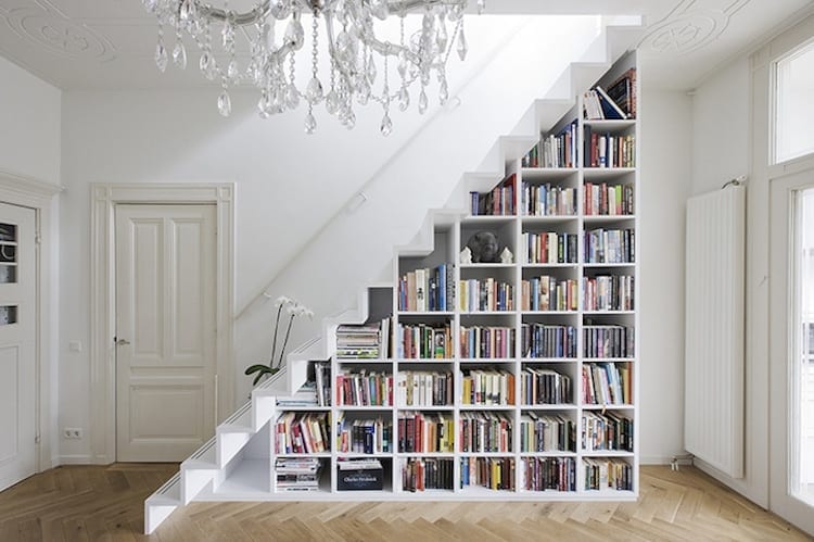 bookshelf staircase design